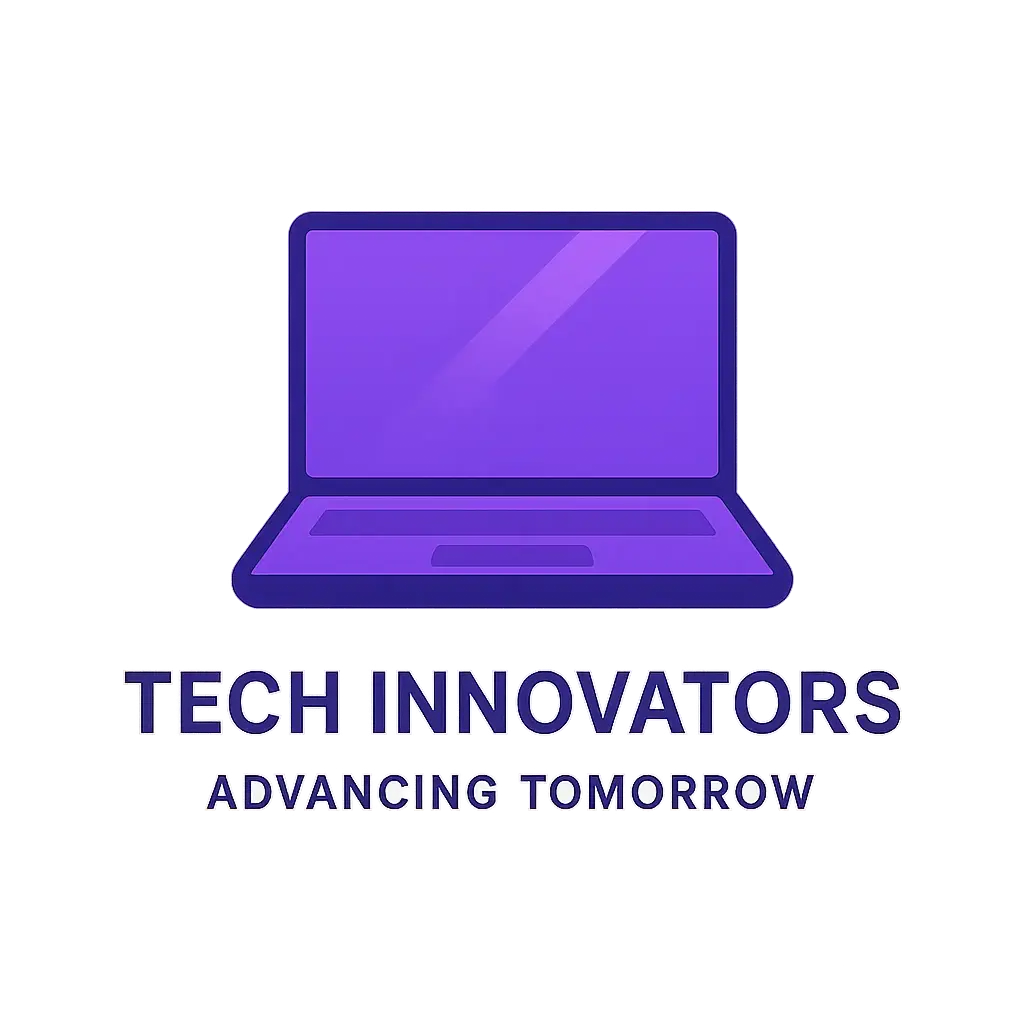 Contemporary purple Computer Logo template