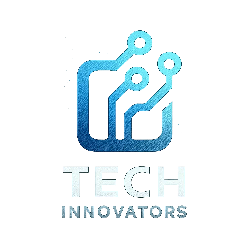 Futuristic Computer Logo template with digital circuit motifs