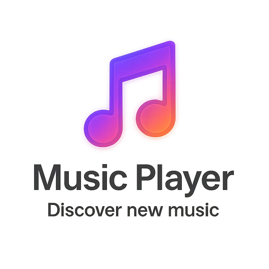 Computer Logo template with a colorful music note icon