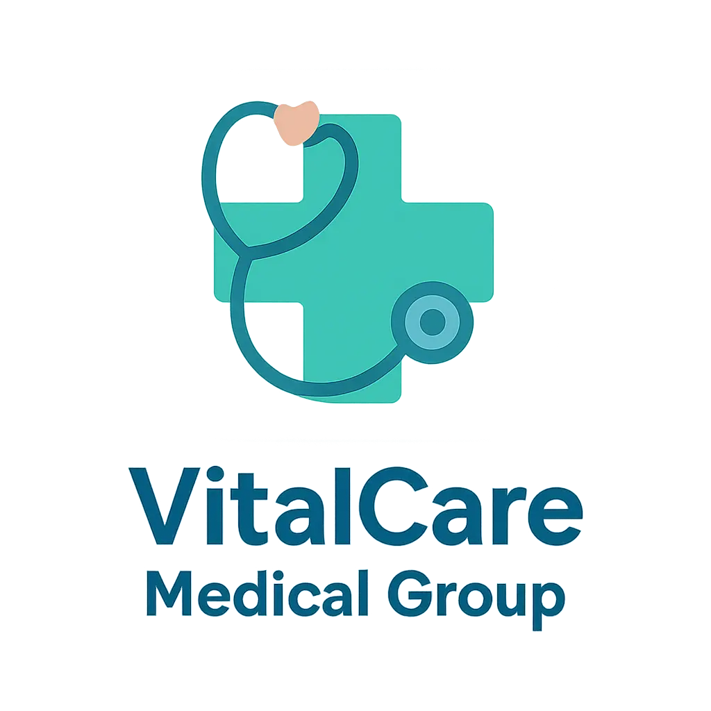 Minimalist Doctor Logo template with stethoscope and cross