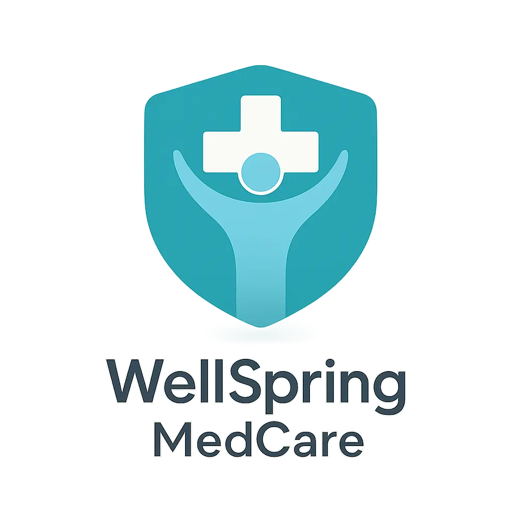 Modern Doctor Logo template with shield and human figure