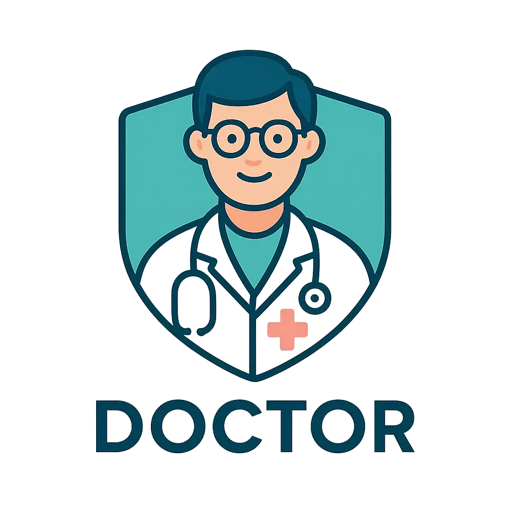 Modern Doctor Logo template with medical symbol and clean design