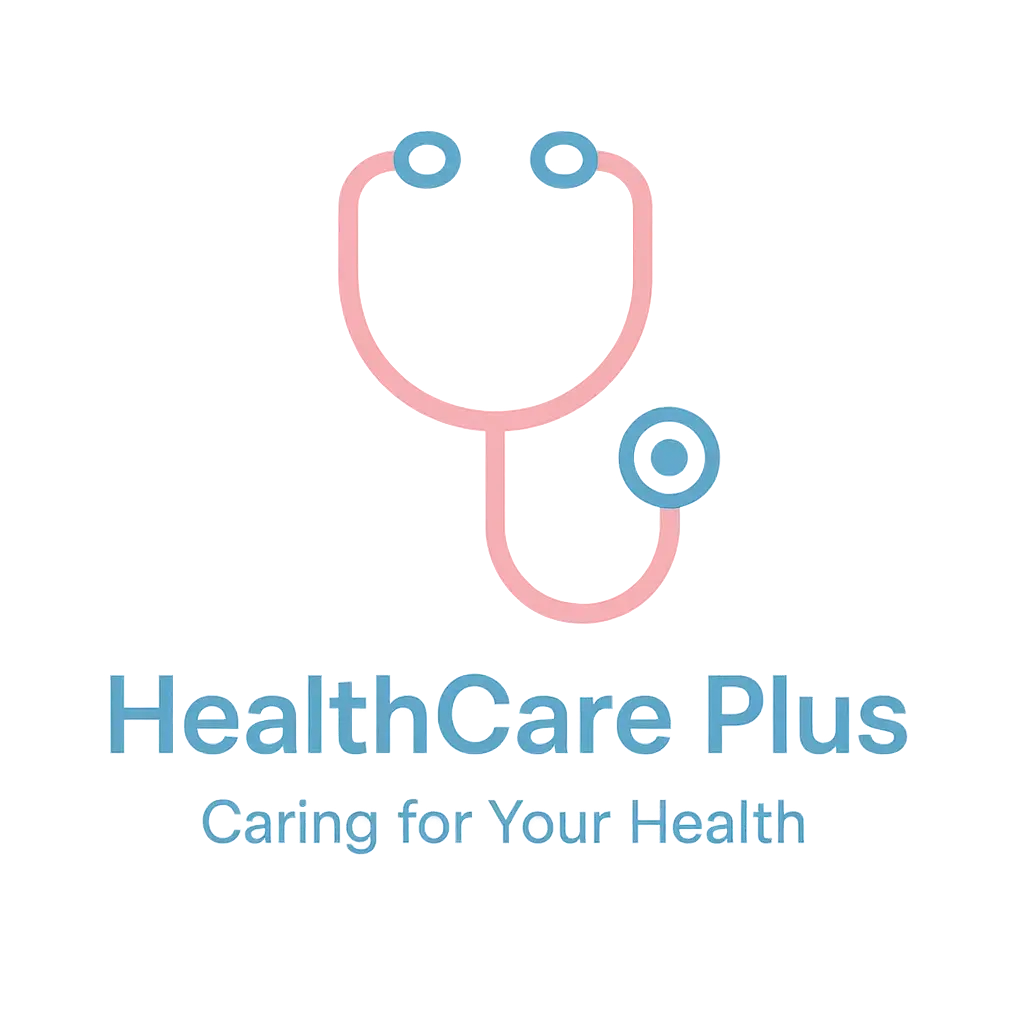 Doctor Logo template with stethoscope and modern typography