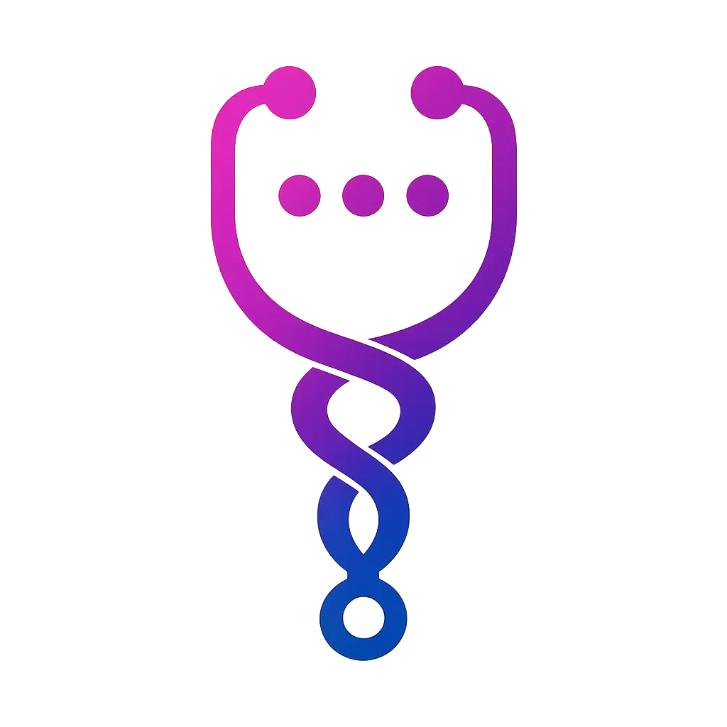 Modern gradient Doctor Logo template with abstract stethoscope design