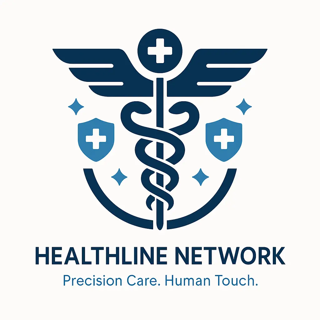 Modern Doctor Logo template with caduceus and medical crosses