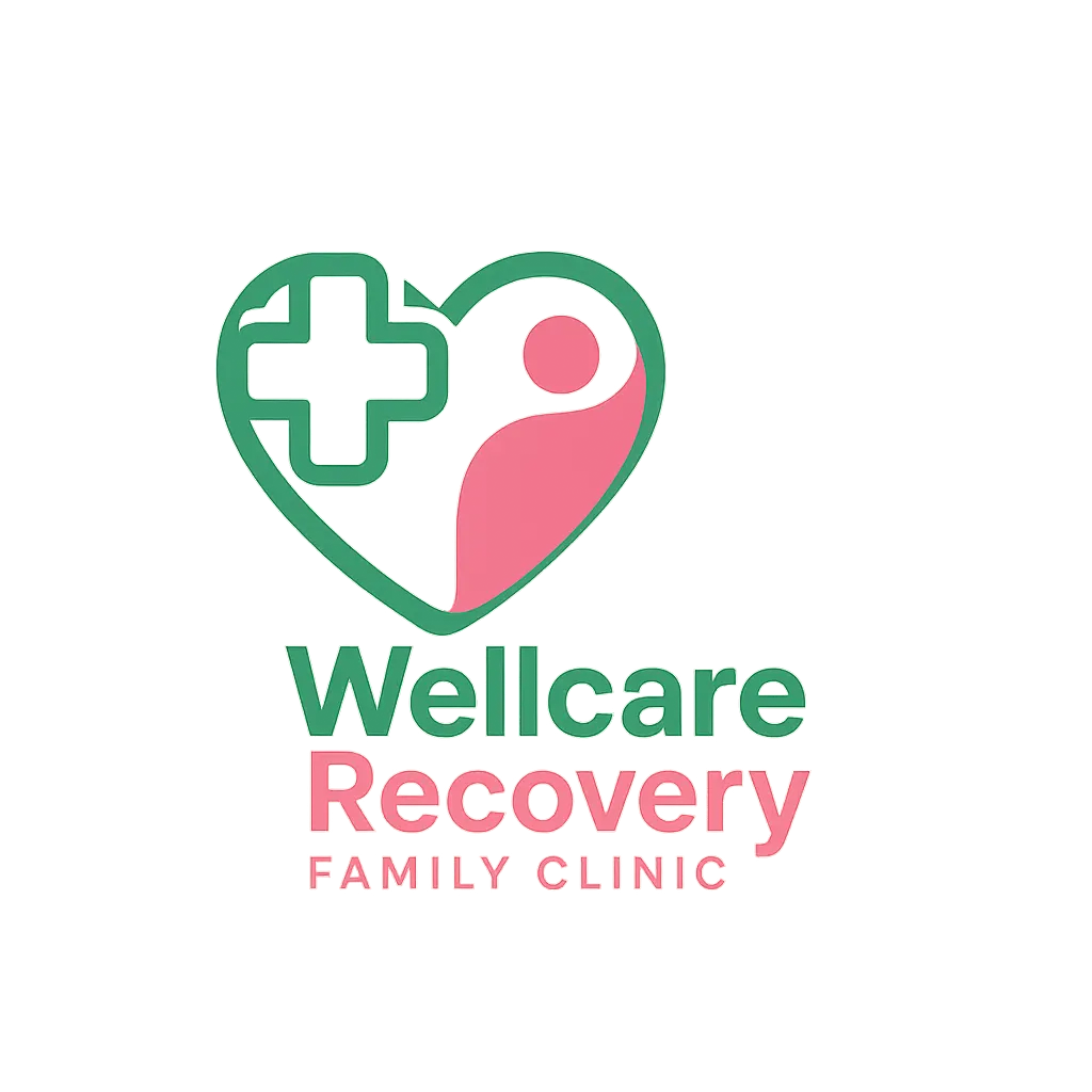 Doctor Logo template with heart, cross, and clinic name