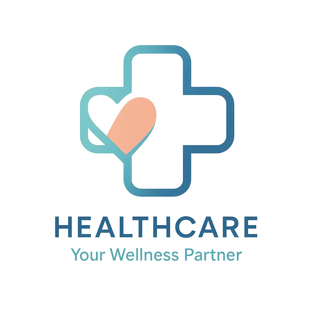 Doctor Logo template with cross and heart symbol