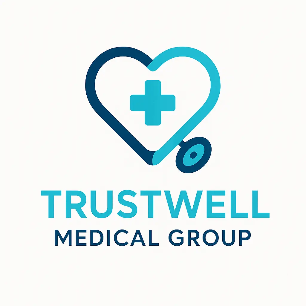 Doctor Logo template with heart-shaped stethoscope and medical cross