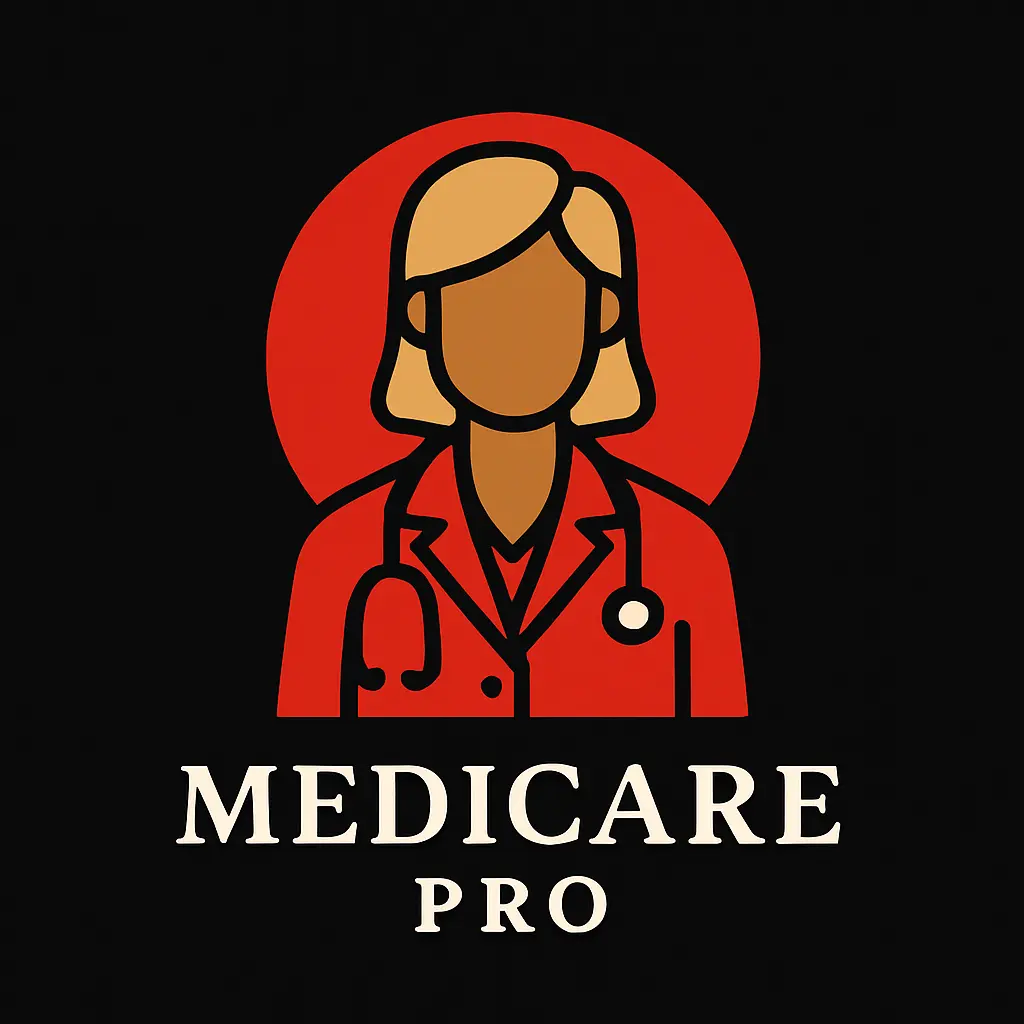 Minimalist female Doctor Logo template with red coat and halo