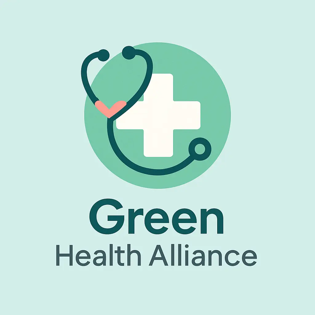 Doctor Logo template with cross and stethoscope emblem
