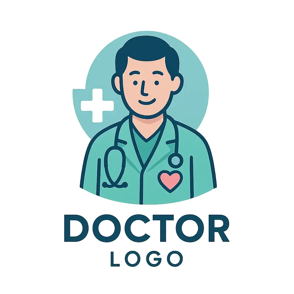 Doctor Logo template with modern minimalist design