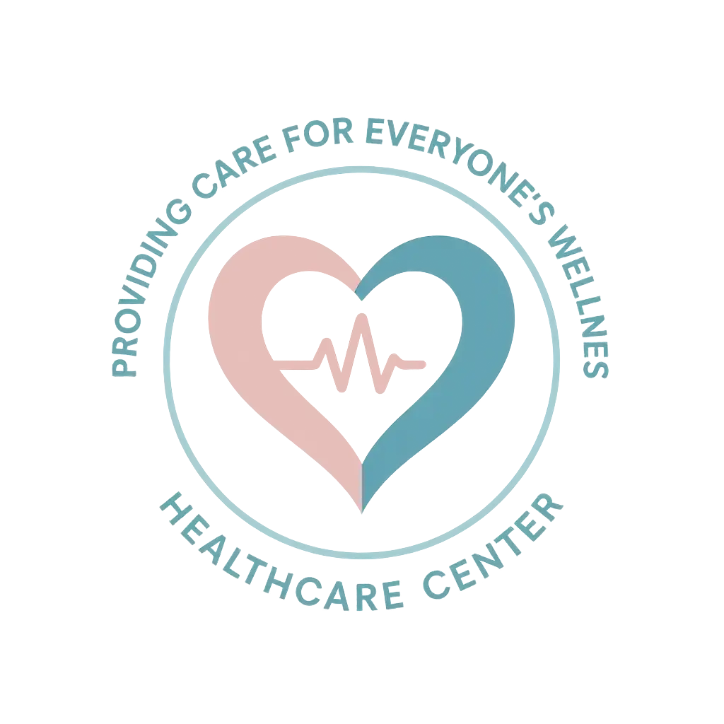 Doctor Logo template with a heart shape and heartbeat line