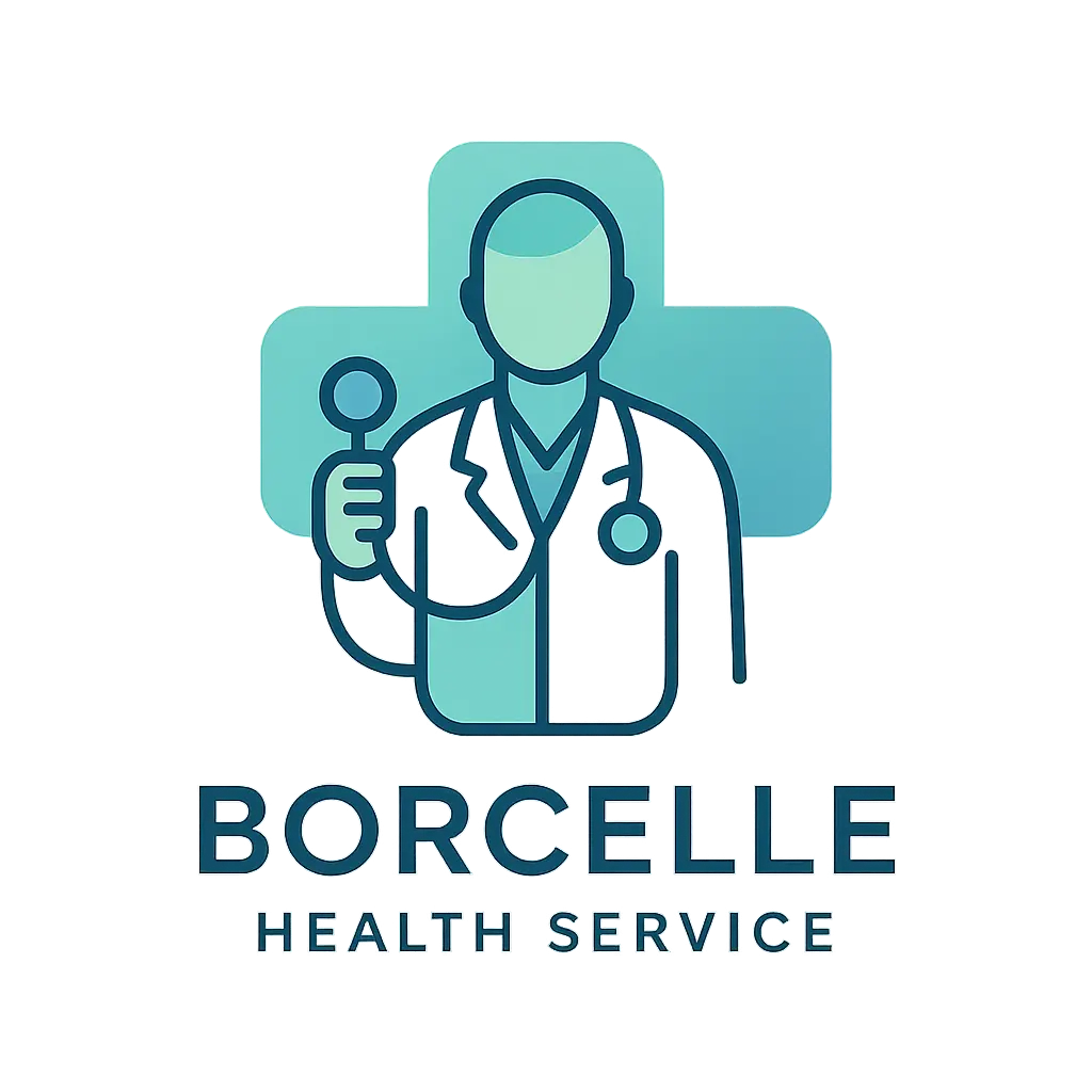 Doctor Logo template with stethoscope and medical cross
