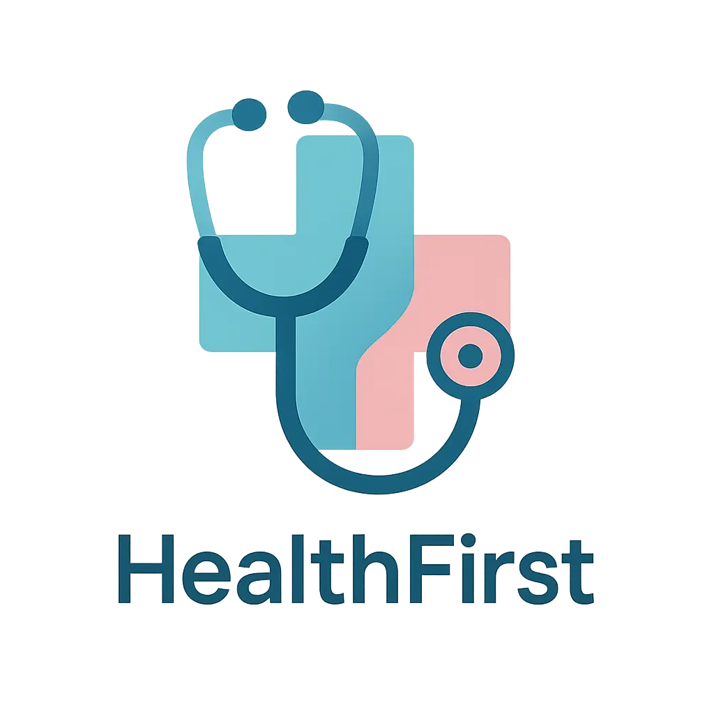 Doctor Logo template featuring stethoscope and medical cross