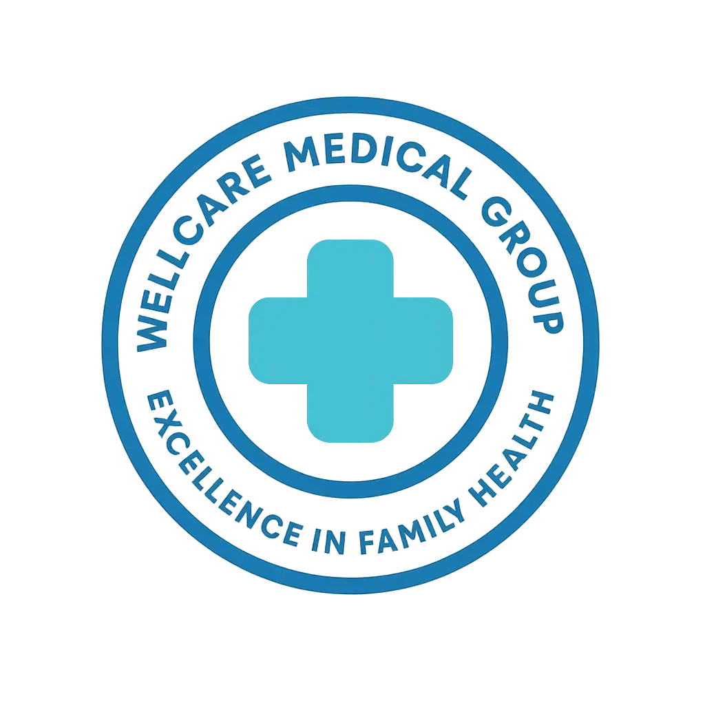 Minimalist Doctor Logo template with stethoscope and teal cross