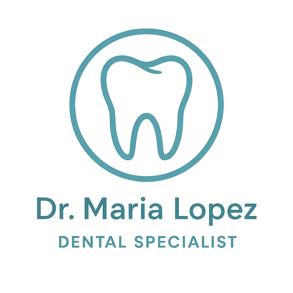 Modern Doctor Logo template with teal tooth design.
