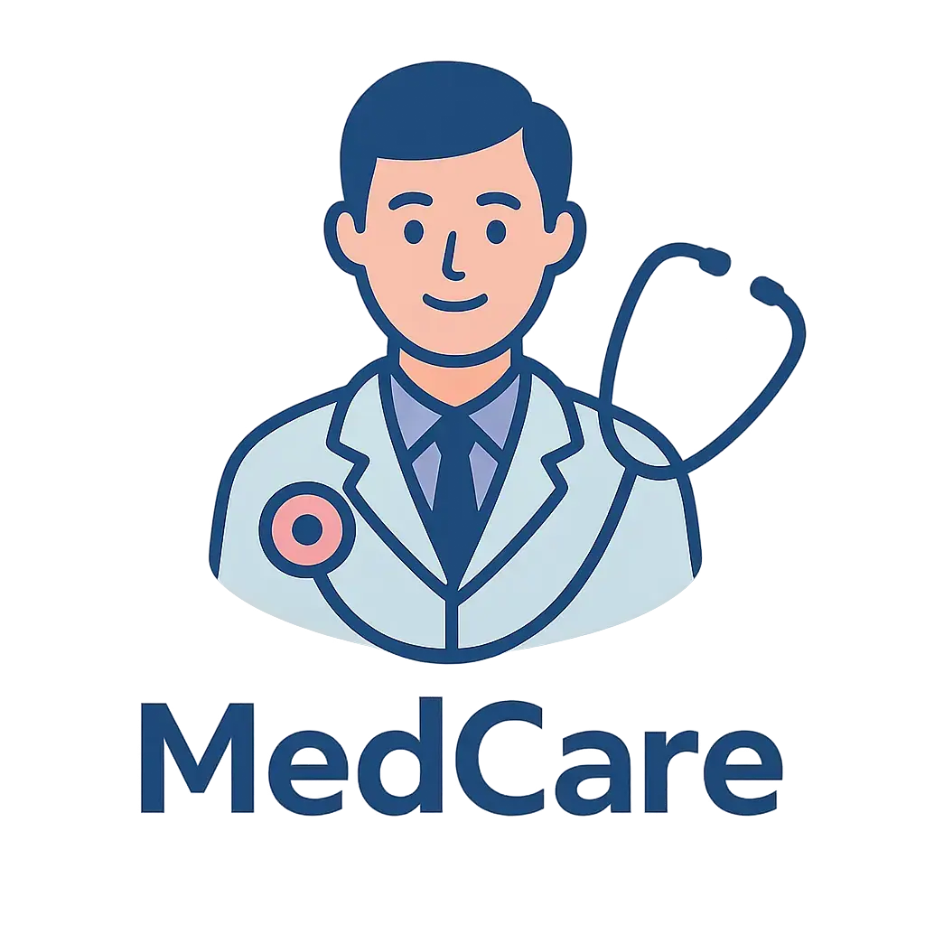 Doctor Logo template with stethoscope and modern typography.