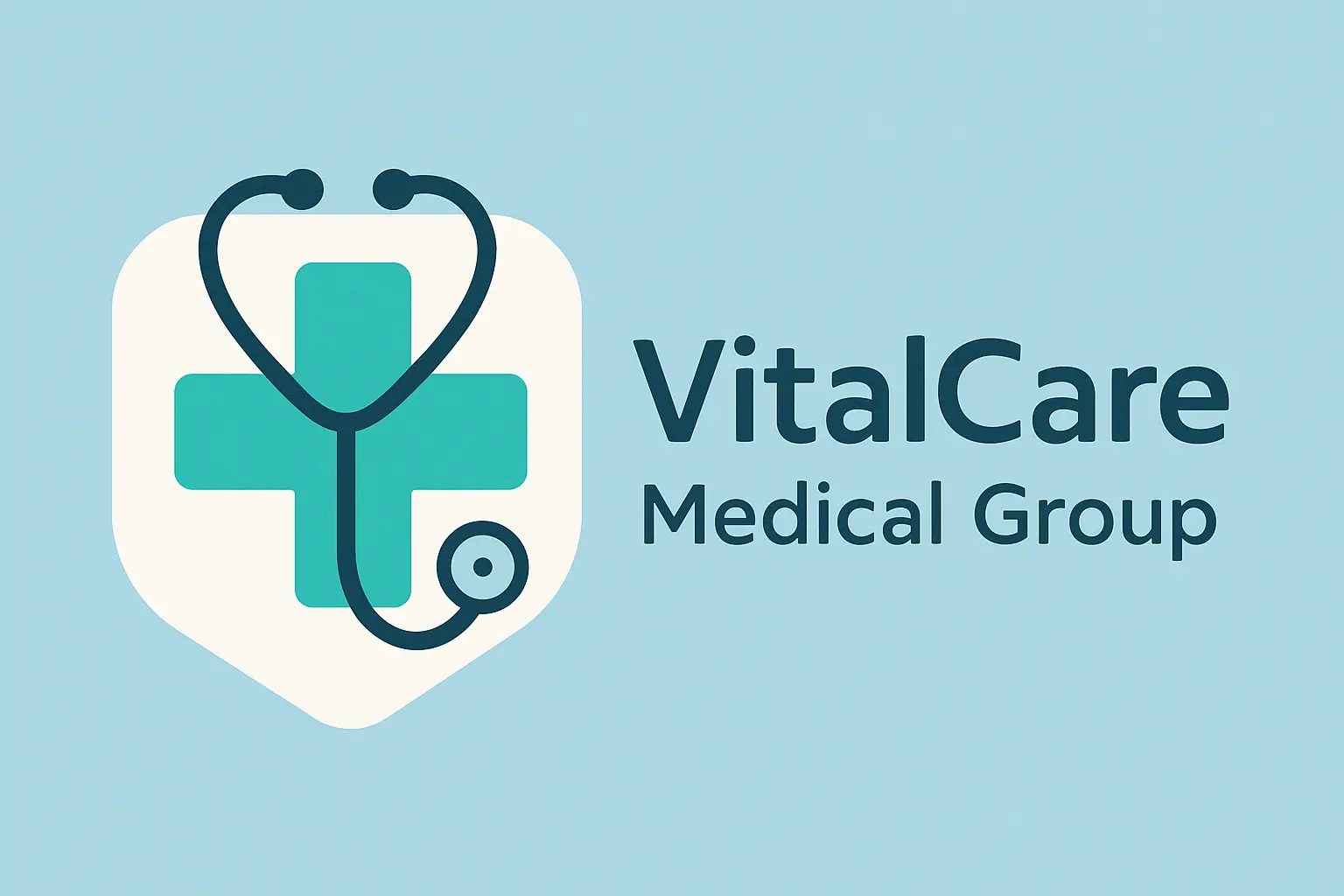 Golden Doctor Logo template with caduceus and wings on a blue background