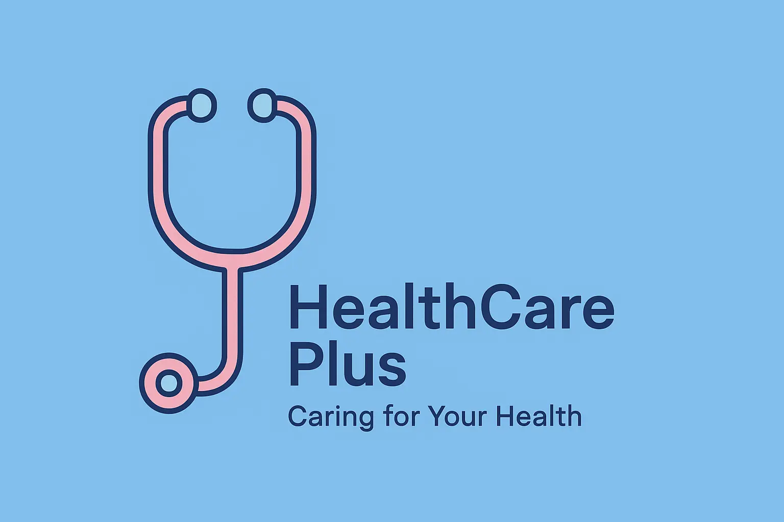 Doctor Logo template with stethoscope and mustache design