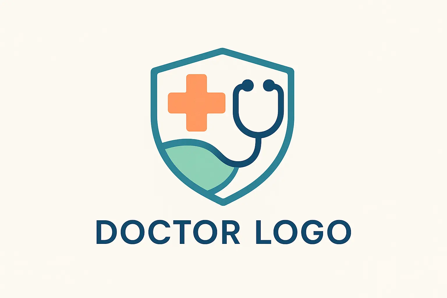Modern Doctor Logo template with medical symbol and clean design