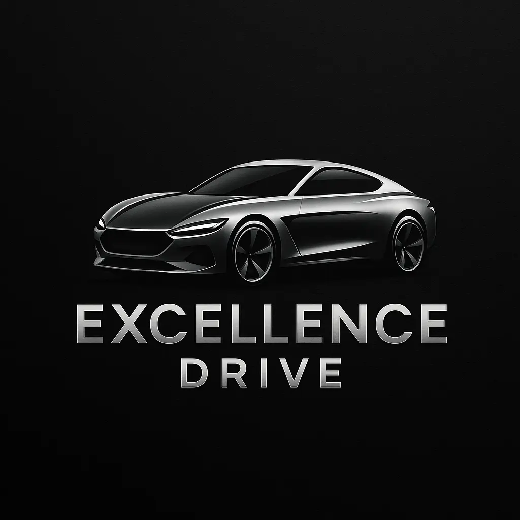 Automotive Logo template with sleek car silhouette and bold text