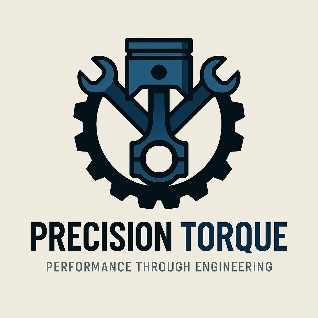 Automotive Logo template with piston, wrenches, and gear