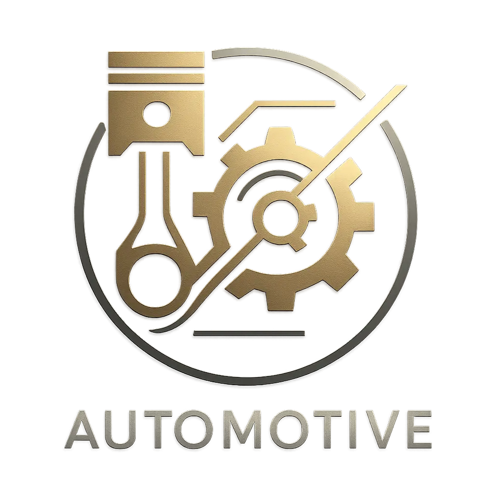 Automotive Logo template with abstract mechanical design and modern font