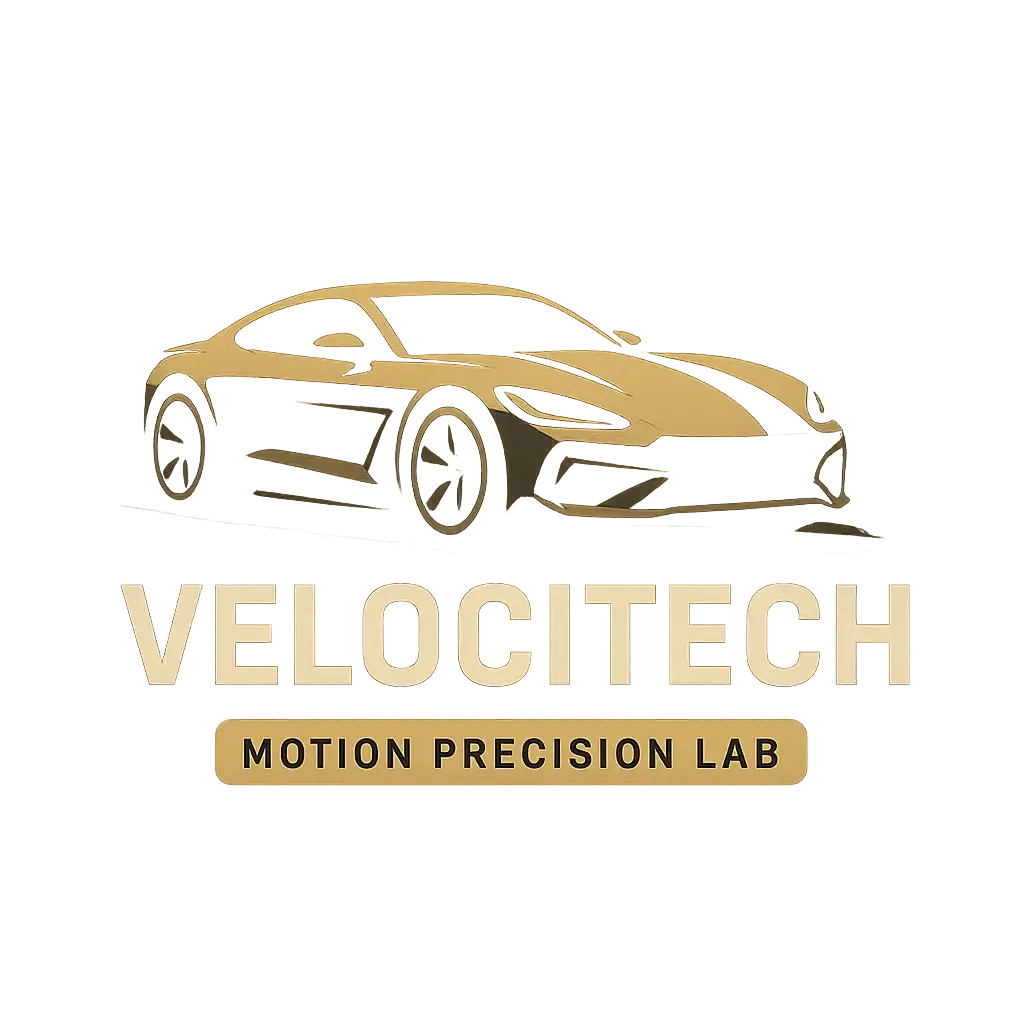 Minimalist Automotive Logo template with gold badge and car silhouette
