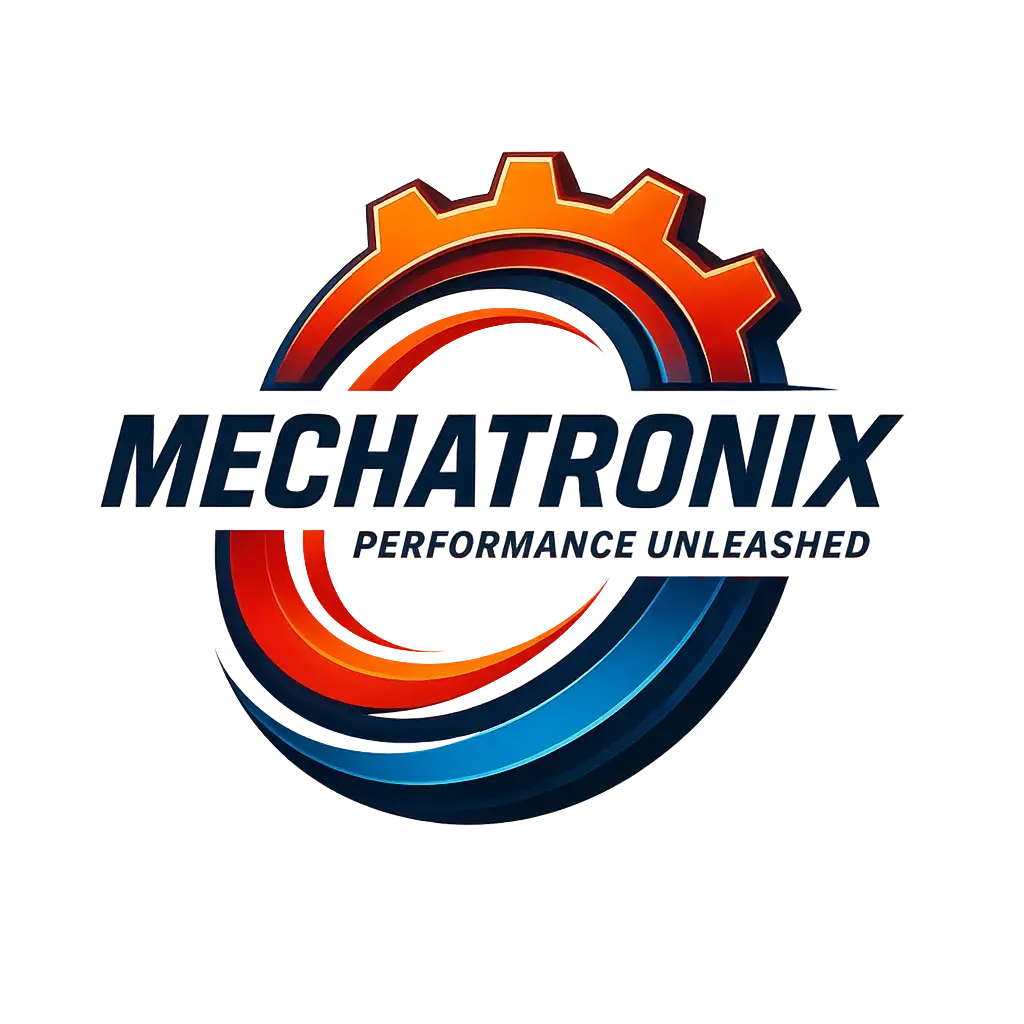 Bold gear-style Automotive Logo template with modern swirl design