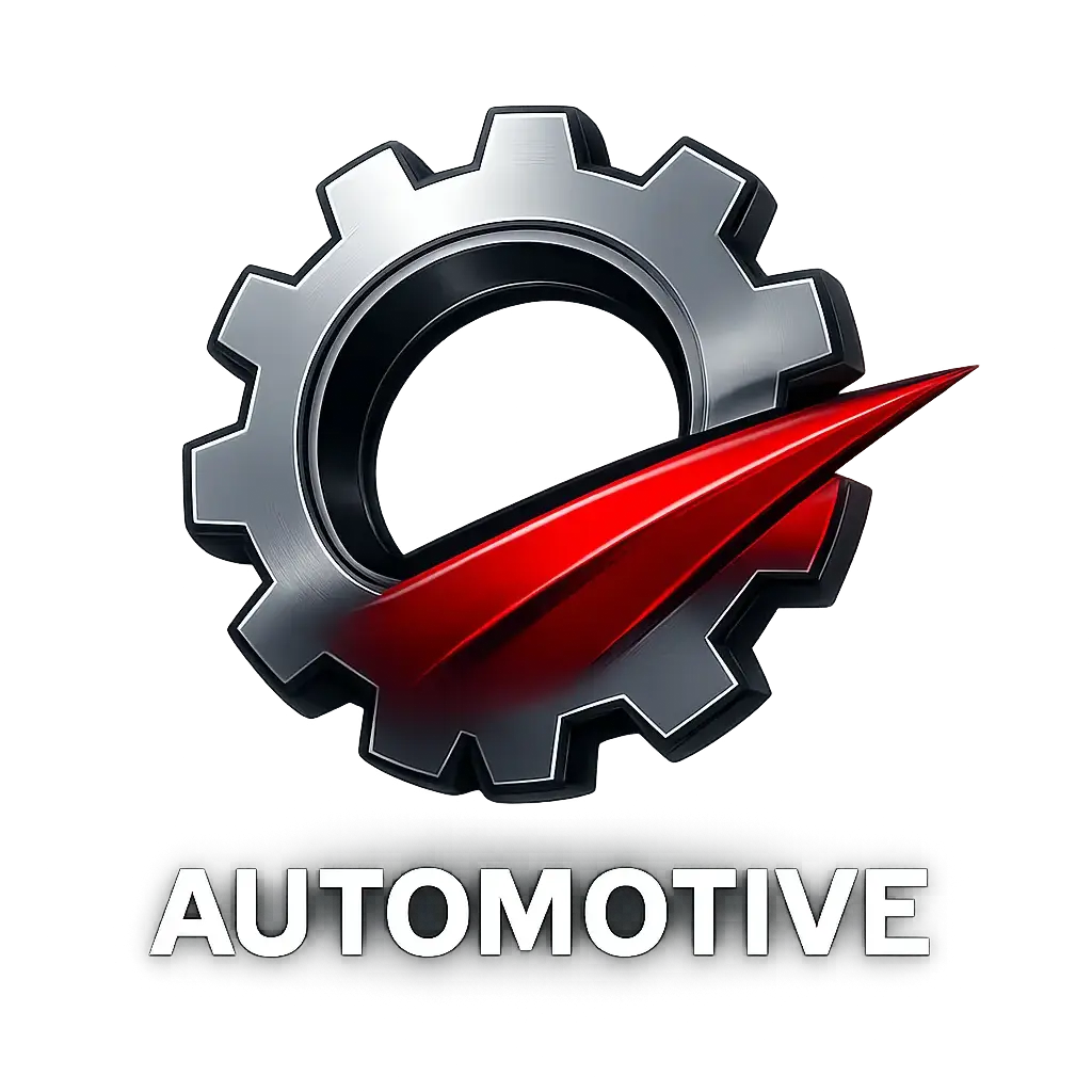 Automotive Logo template with dynamic gear and sleek typography