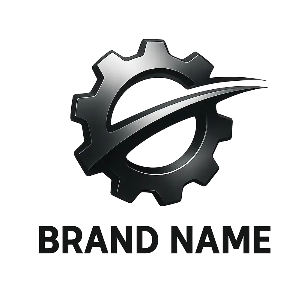 Automotive Logo template with sleek gear and bold typography