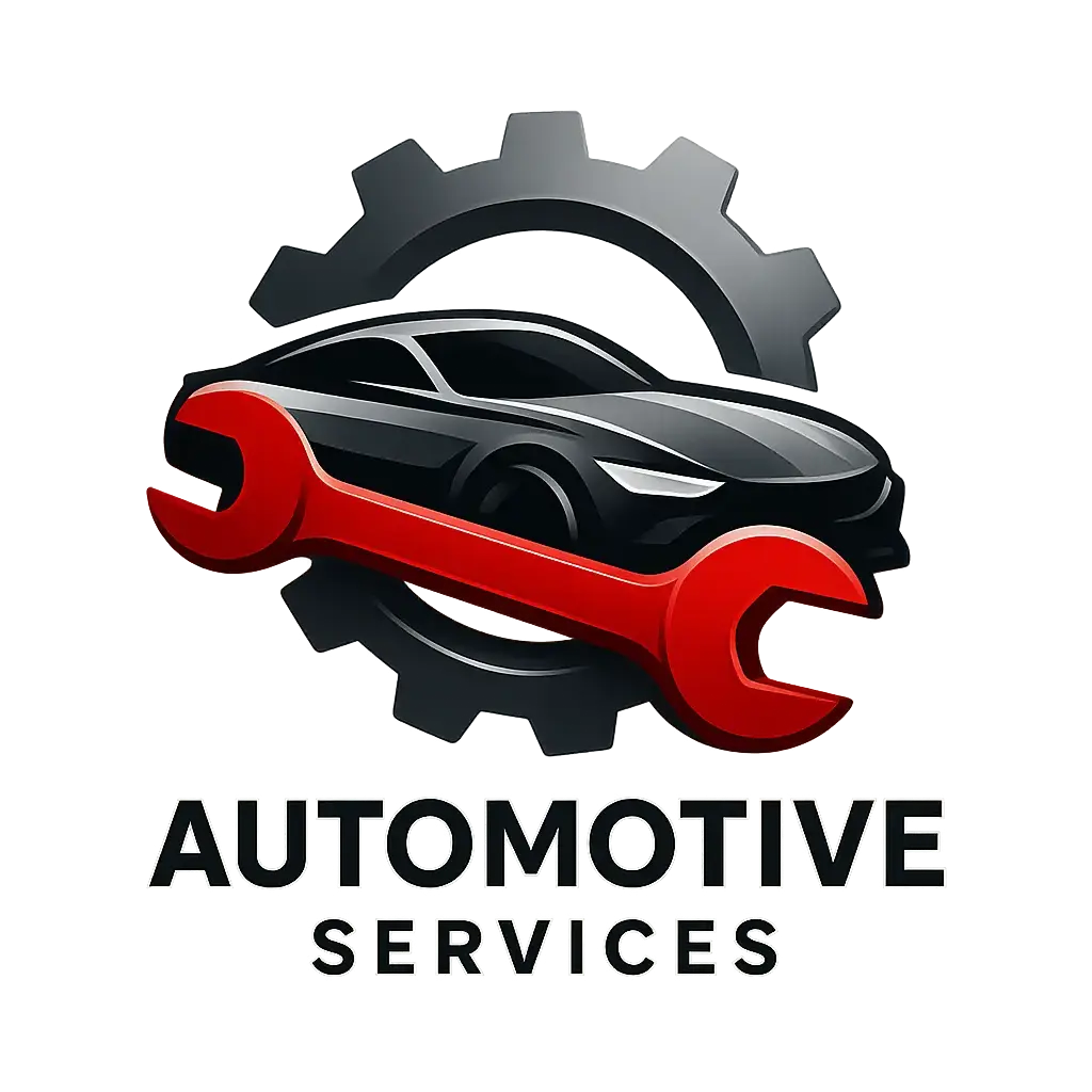 Automotive Logo template with car, wrench, and gear
