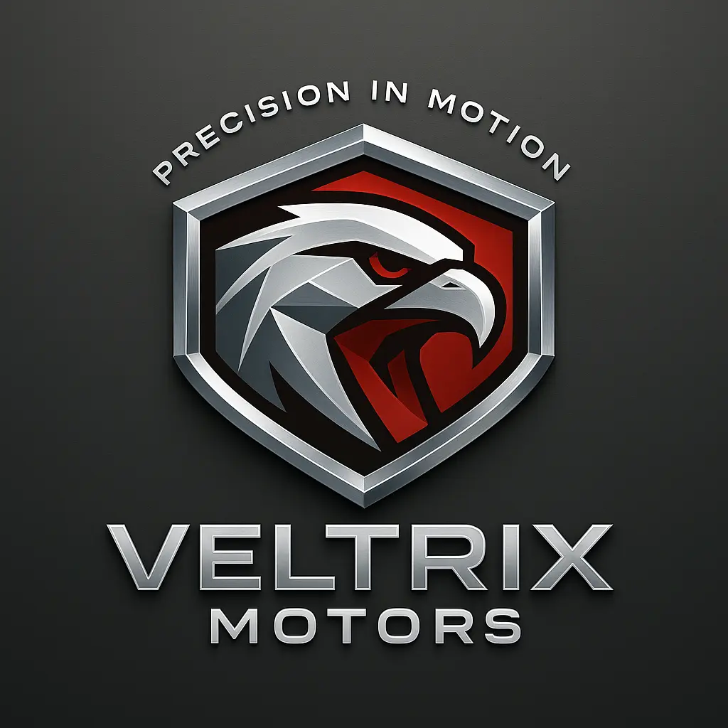 Automotive Logo template with silver hawk emblem and red accents