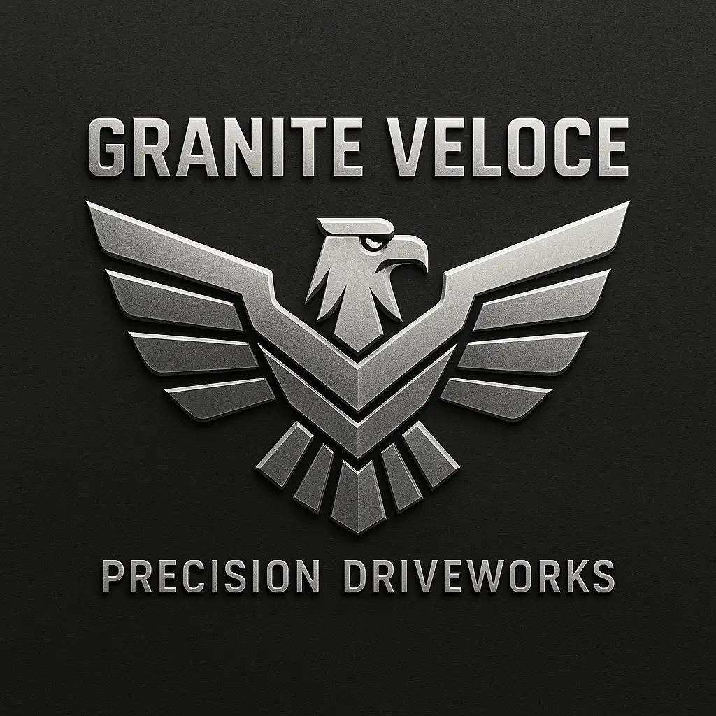 Geometric eagle-themed Automotive Logo template in silver and black