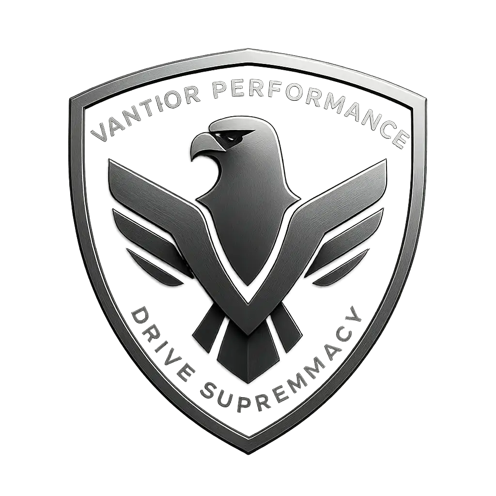 Geometric falcon Automotive Logo template in chrome and black