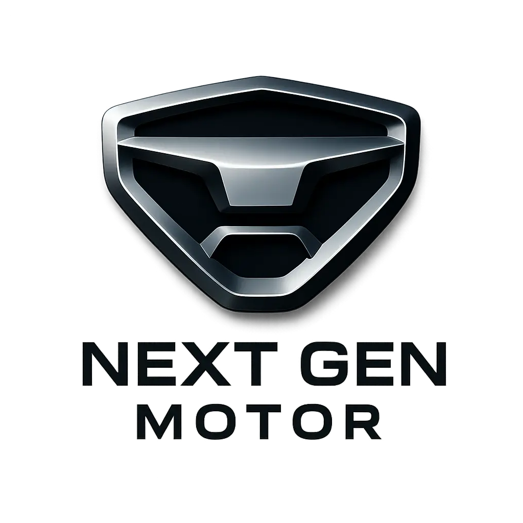 Automotive Logo template featuring a futuristic vehicle grille icon and sleek sans-serif text