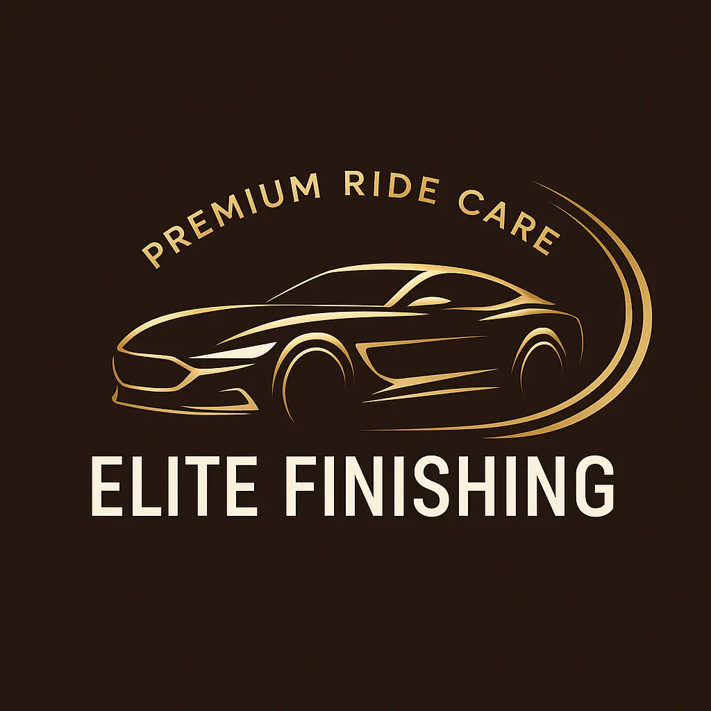 Luxury car silhouette Automotive Logo template in gold tones