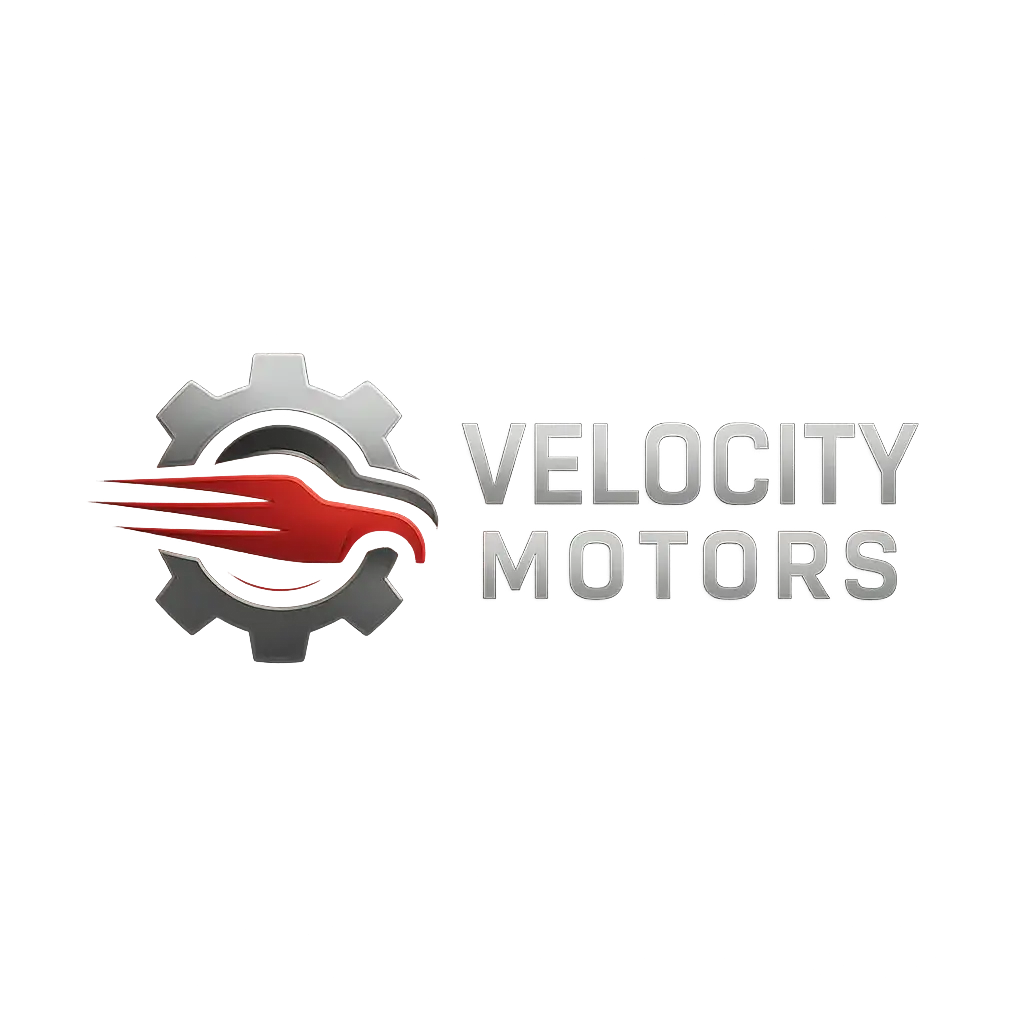 Automotive Logo template featuring a dynamic gear and bold text