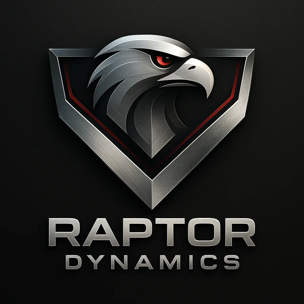 Geometric eagle Automotive Logo template in chrome and black