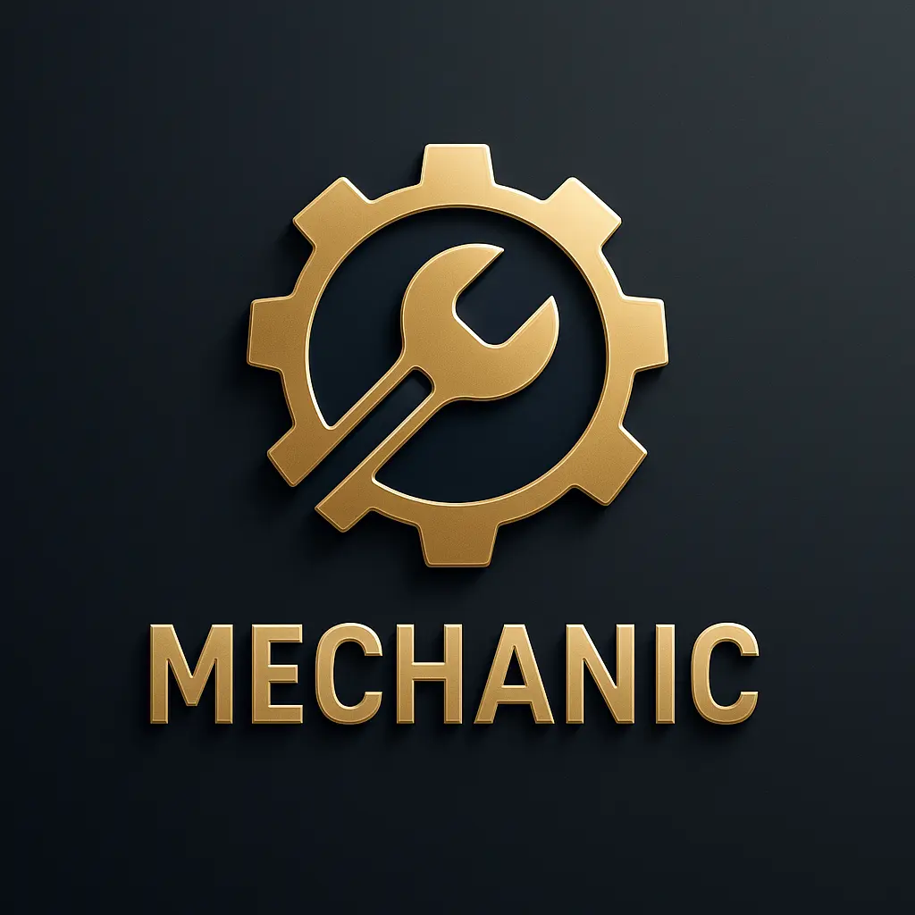 Automotive Logo template with gear and wrench icon