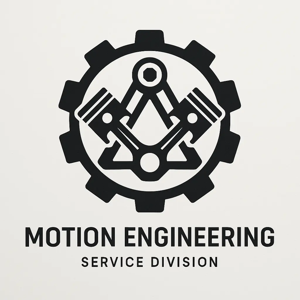 Minimalist Automotive Logo template with gear and piston icon
