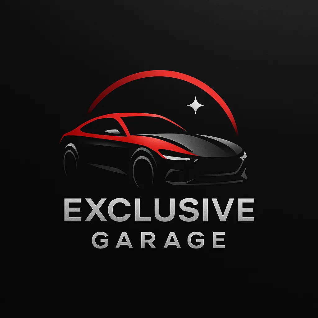 Automotive Logo template featuring sleek car silhouette and custom typography
