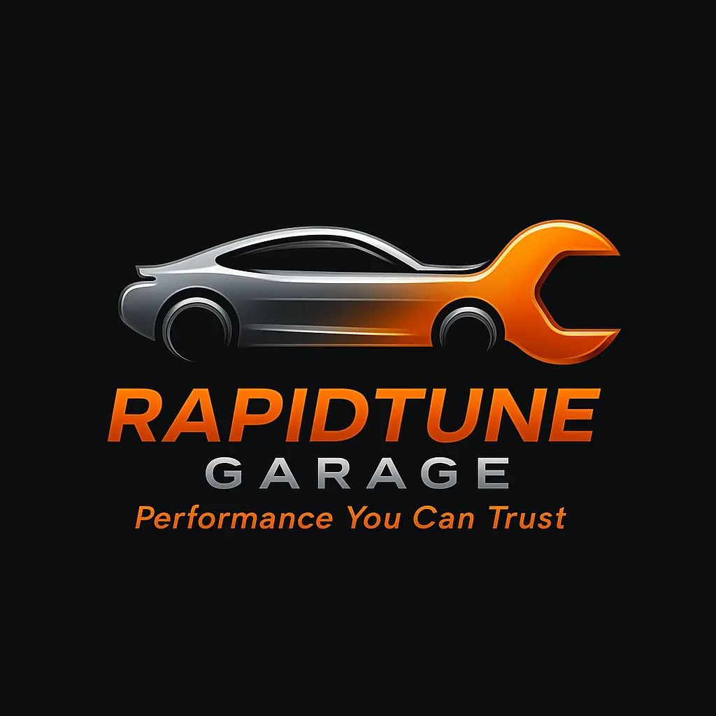 Automotive Logo template with car silhouette and wrench