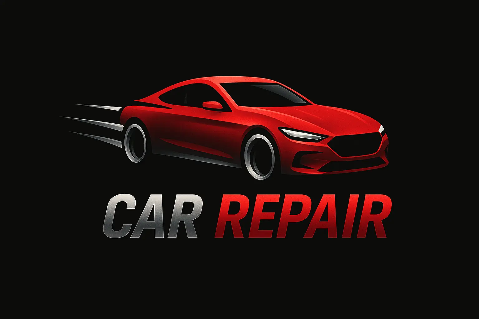 Automotive Logo template featuring a red truck with bold lettering