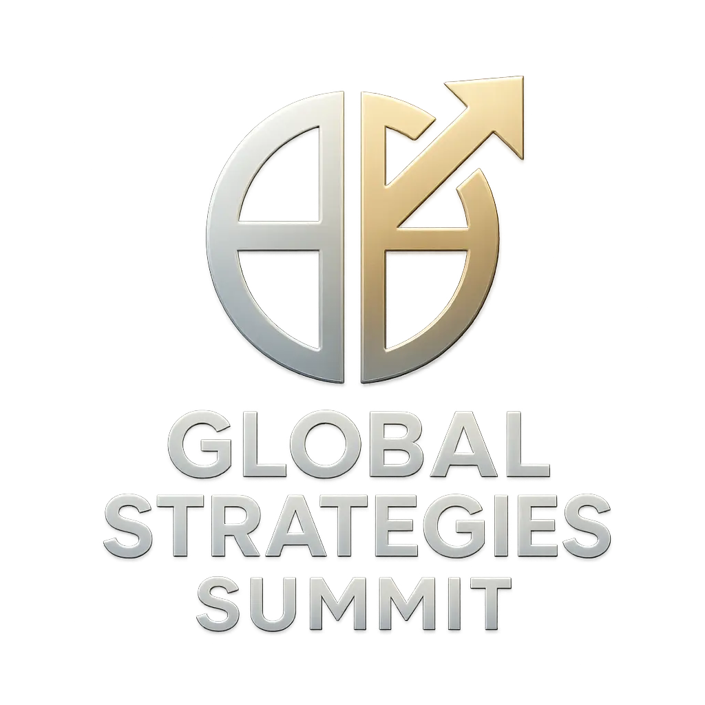 Event Logo template for Global Strategies Summit with modern geometric design