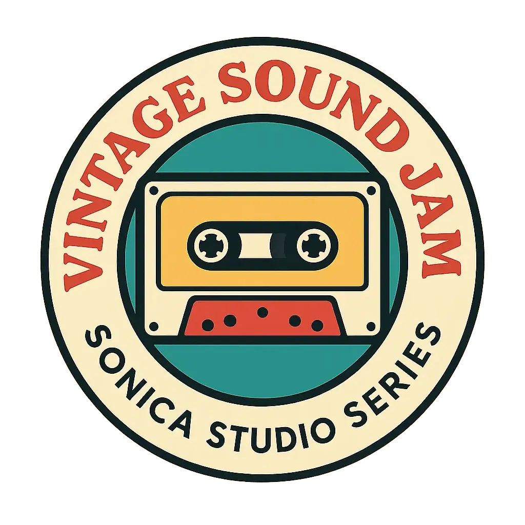Retro cassette Event Logo template for audio convention