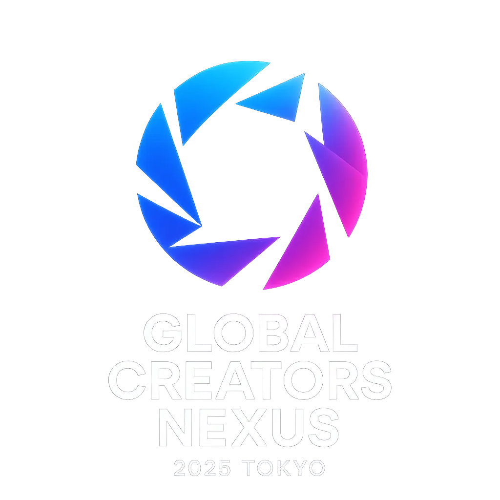 Event Logo template with vibrant geometric shards and modern text