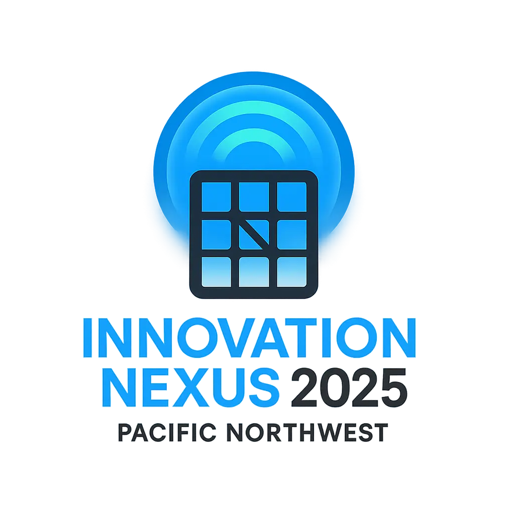 Event Logo template with tech-inspired icon and modern font