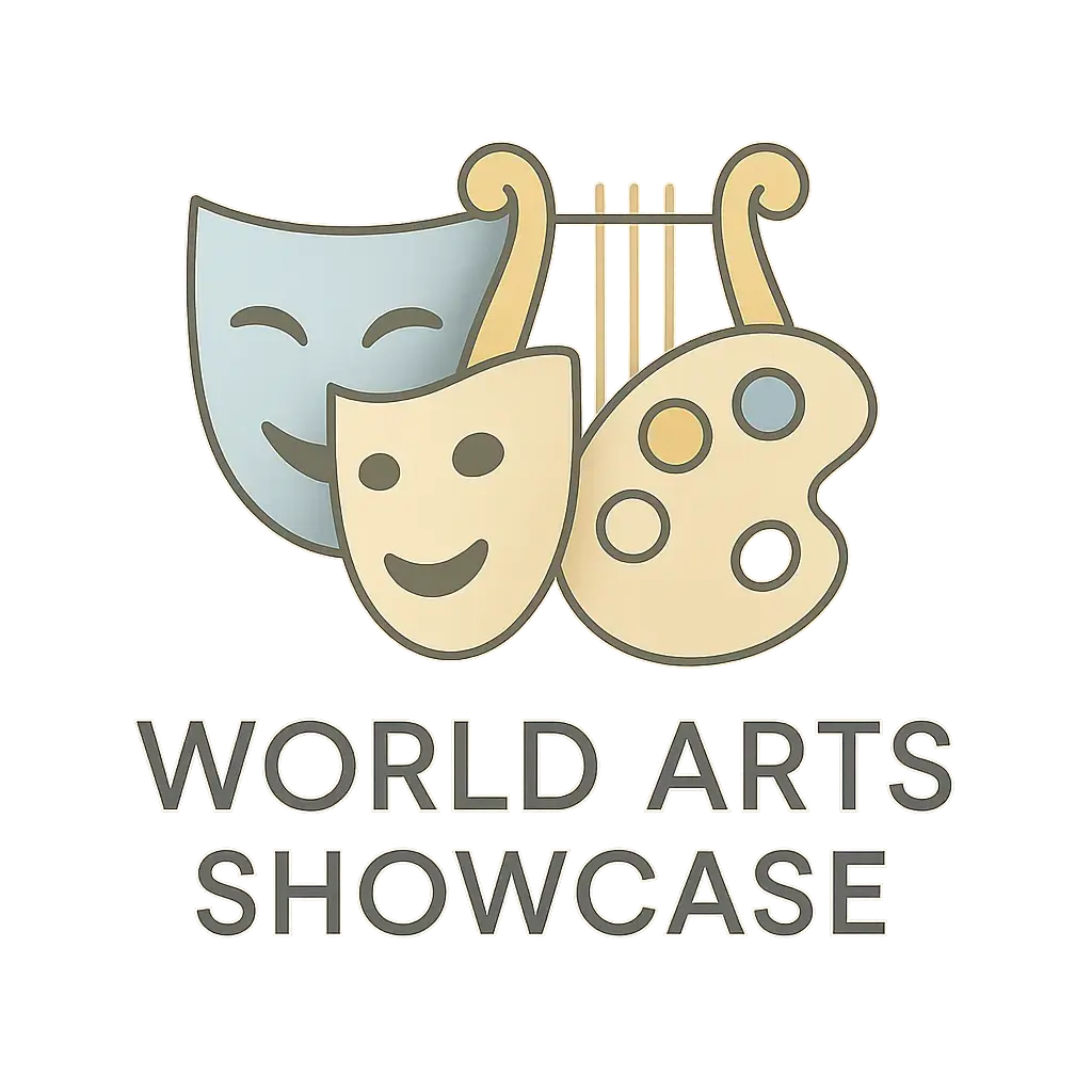 Event Logo template for a global cultural celebration featuring arts icon