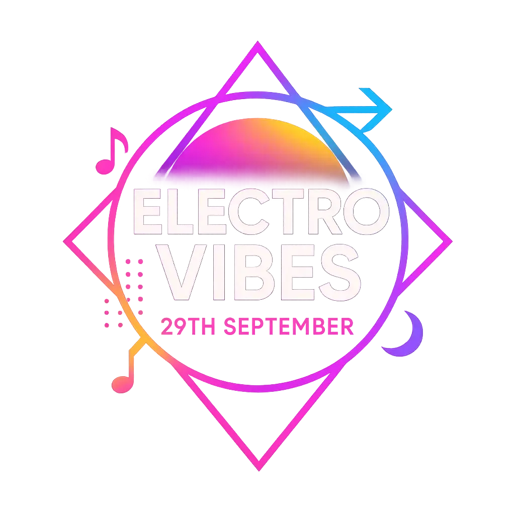Colorful Event Logo template for an electronic music celebration